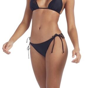 NWT Summersalt String Bikini Bottom Swimsuit Black Size 4